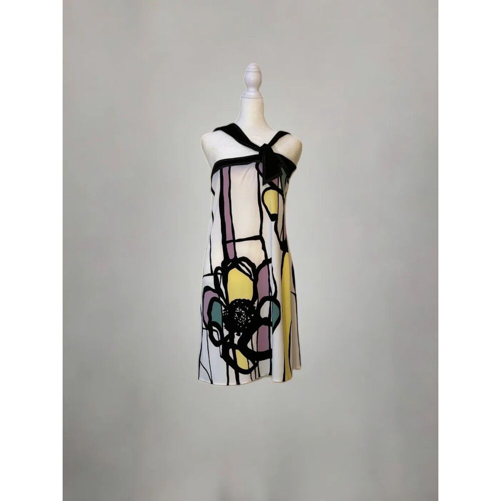 NWT BCBG Abstract Multicolored Print Mini Dress Size M